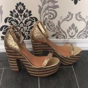 Jeffrey Campbell Havana gold sandals